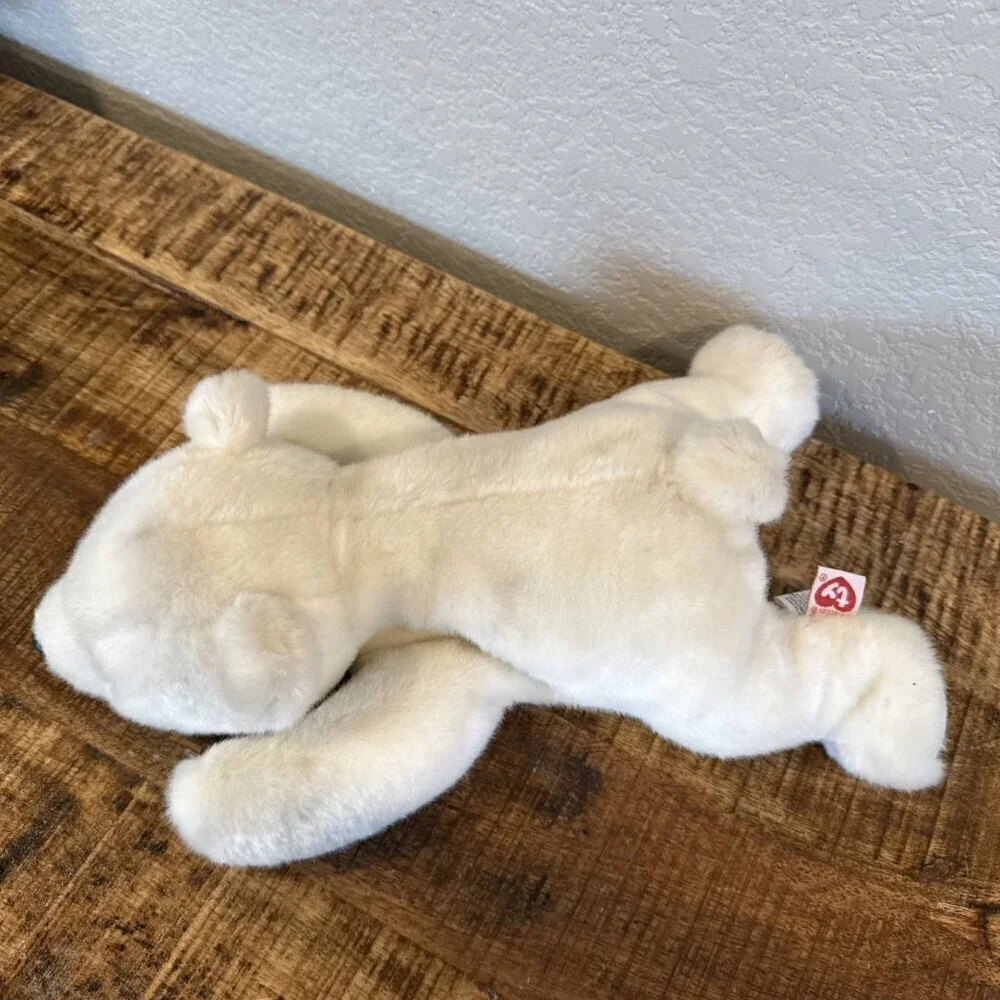 TY Beanie Buddy - Chilly the White Polar Bear Stuffed Animal Vintage 1998, ~14”